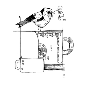 Crafty Individuals - Unmounted Rubber Stamp - 653 - Goldfinch