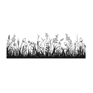 Crafty Individuals - Unmounted Rubber Stamp - 658 - Delicate Grasses Border