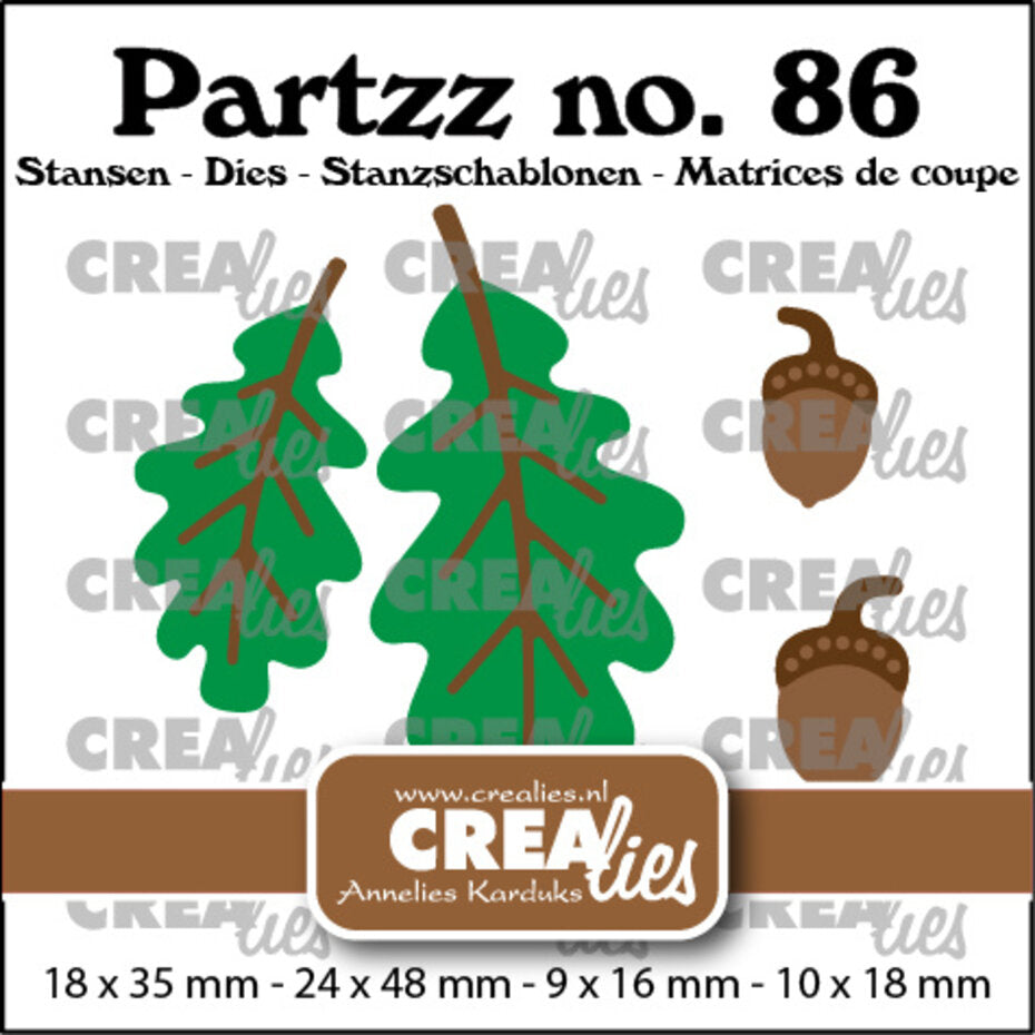 Crealies - Partzz - Acorns & Oak Leaves