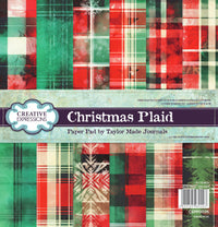 Creative Expressions - 8 x 8 Paper Pad - Christmas Plaid - Taylor Made Journals