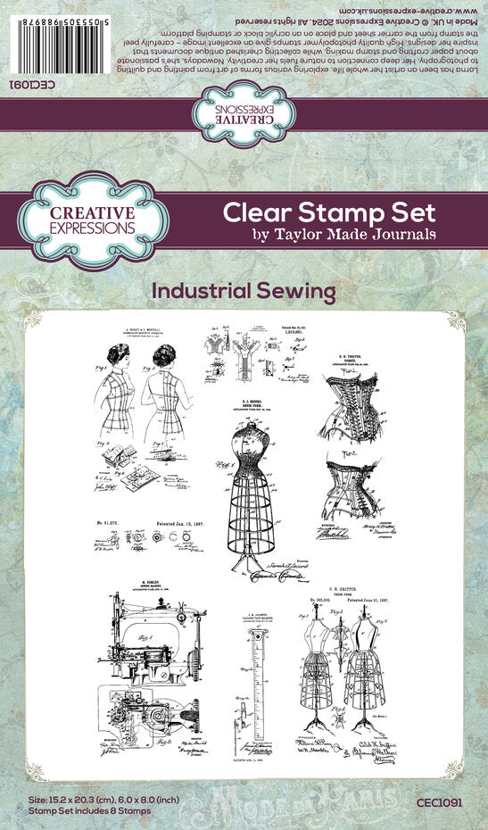 Creative Expressions - Clear Stamp Set - A5 - Taylor Made Journals - Industrial Sewing