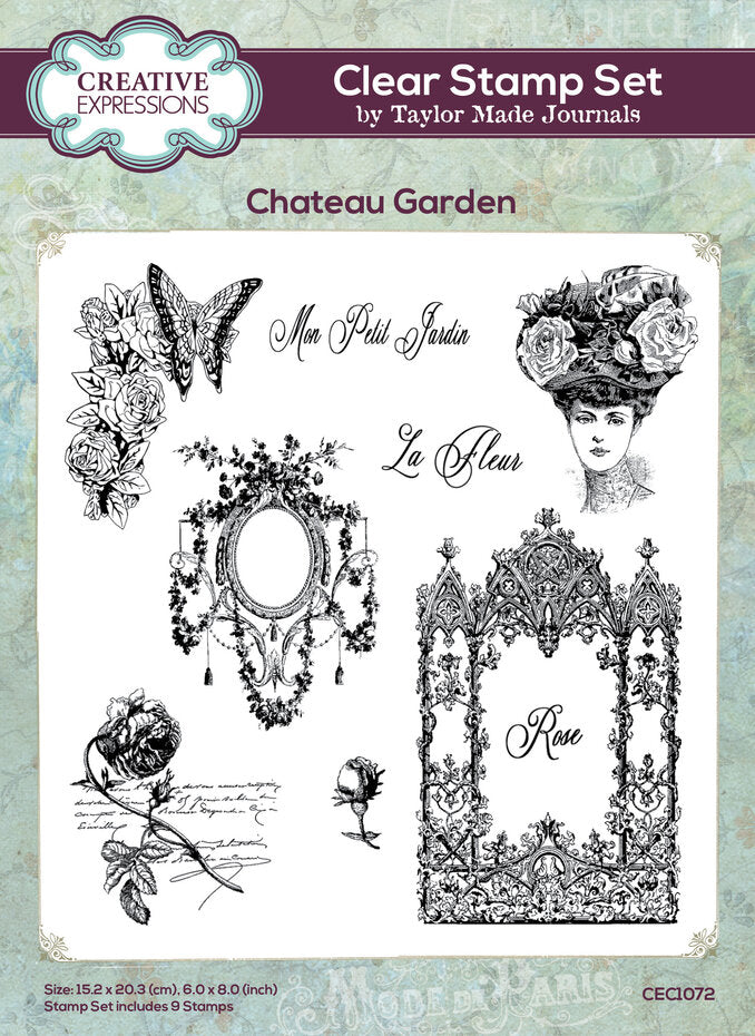 Creative Expressions - Clear Stamp Set - A5 - Taylor Made Journals - Chateau Garden