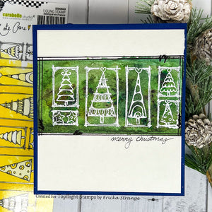 Carabelle Studio - Border - Rubber Cling Stamp Set - Kate Crate - O Christmas Tree