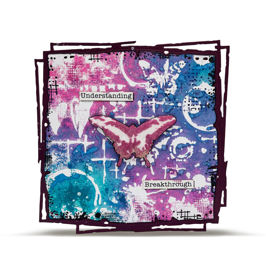 AALL & Create - Stencil - 6x6 - Autour De Mwa - PC-248 - Moths Chaos