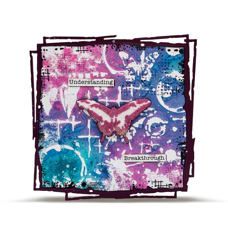 AALL & Create - Stencil - 6x6 - Autour De Mwa - PC-248 - Moths Chaos