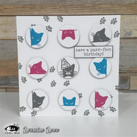 Visible Image - A6 - Clear Polymer Stamp Set - Purr-fect Birthday - LIMITED EDITION