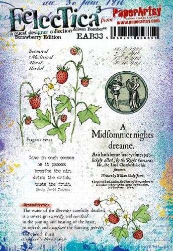 PaperArtsy - Alison Bomber 33 - Strawberry - Rubber Cling Mounted Stamp Set