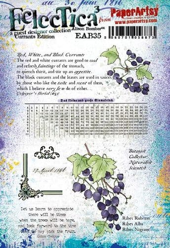 PaperArtsy - Alison Bomber 35 - Currants - Rubber Cling Mounted Stamp Set