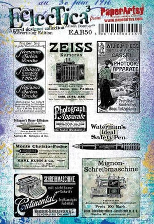 PaperArtsy - Alison Bomber 50 - Advertising Edition - Rubber Cling Mounted Stamp Set