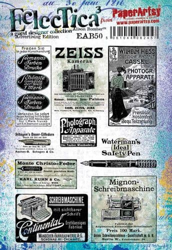 PaperArtsy - Alison Bomber 50 - Advertising Edition - Rubber Cling Mounted Stamp Set