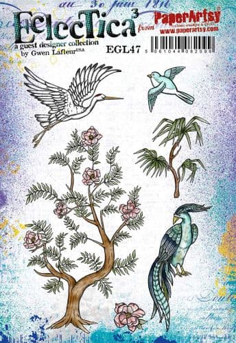 PaperArtsy - Gwen LaFleur 47 - Rubber Cling Mounted Stamp Set
