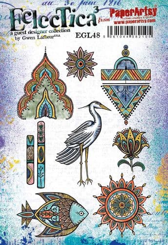 PaperArtsy - Gwen LaFleur 48 - Rubber Cling Mounted Stamp Set