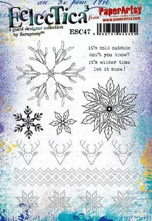 PaperArtsy - Scrapcosy 47 - Rubber Cling Mounted Stamp Set