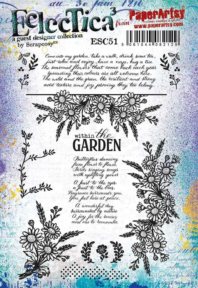 PaperArtsy - Scrapcosy 51 - Rubber Cling Mounted Stamp Set