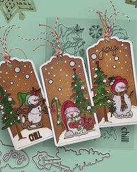 Polkadoodles - Clear Polymer Stamp Set - A5 - Ho Ho Ho Snowmen (stamps only)