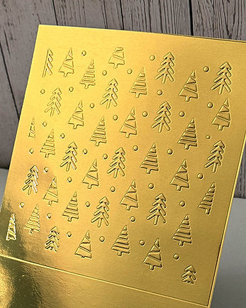 Polkadoodles - 6 x 6 Stencil - Cute Christmas Trees