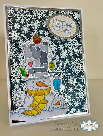 Creative Expressions - Woodware - Clear Stamps - A6 - Woodware - Françoise Read - Snowflake Shower