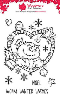 Creative Expressions - Woodware - Clear Stamps - A6 - Woodware - Françoise Read - Snowman Heart