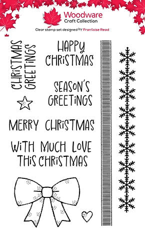 Creative Expressions - Woodware - Clear Stamps - A6 - Woodware - Françoise Read - Christmas Borders