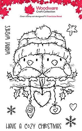 Creative Expressions - Woodware - Clear Stamps - A6 - Woodware - Françoise Read - Woolly Hat Robins