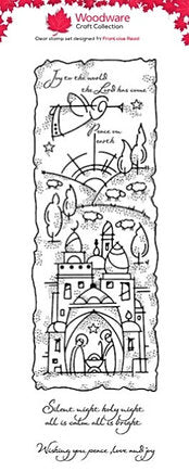Woodware - Clear Stamps - DL - 2.6 x 8 - Holy Night