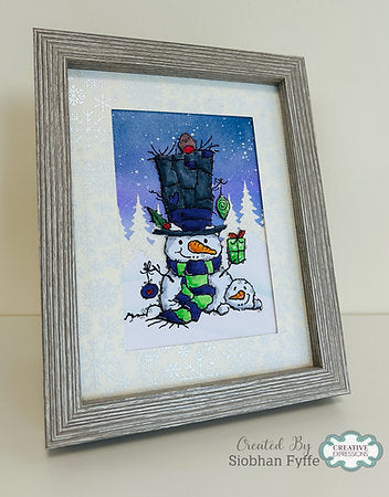 Creative Expressions - Woodware - Clear Stamps - A6 - Woodware - Françoise Read - Snowman Gift