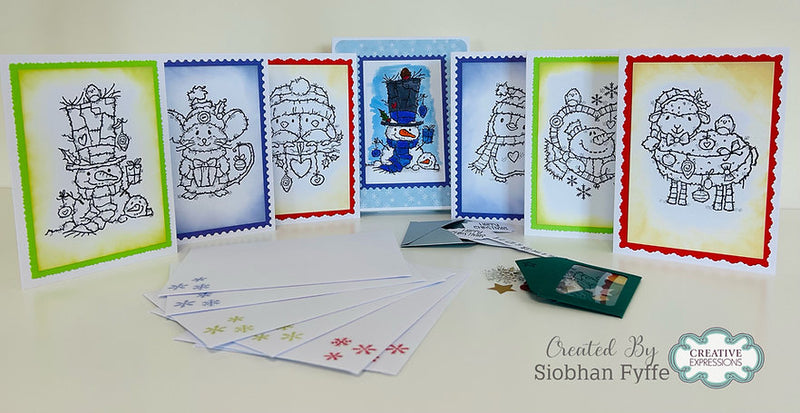 Creative Expressions - Woodware - Clear Stamps - A6 - Woodware - Françoise Read - Snowman Heart