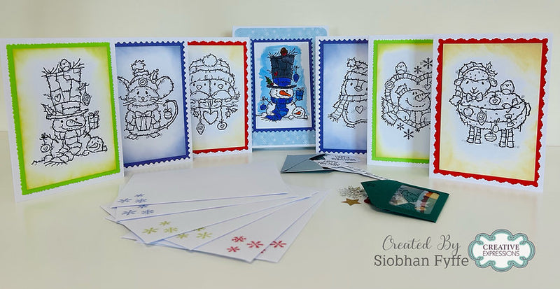 Creative Expressions - Woodware - Clear Stamps - A6 - Woodware - Françoise Read - Snowman Gift