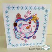 Creative Expressions - Woodware - Clear Stamps - A6 - Woodware - Françoise Read - Snowman Heart