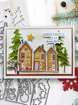 Polkadoodles - Clear Polymer Stamp Set - A5 - Cozy Christmas (stamps only)