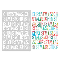 Polkadoodles - 6 x 6 Stencil - Christmas Block Text