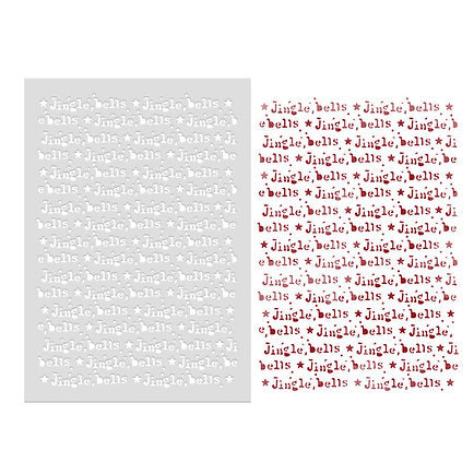 Polkadoodles - 6 x 6 Stencil - Jingle Bells Text