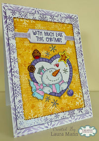 Creative Expressions - Woodware - Clear Stamps - A6 - Woodware - Françoise Read - Snowman Heart