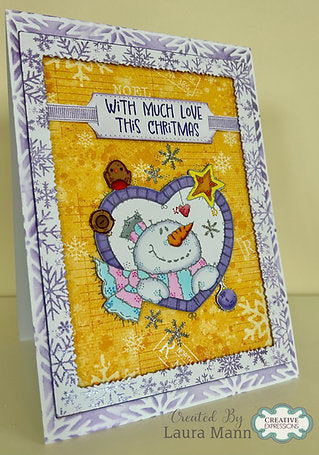 Creative Expressions - Woodware - Clear Stamps - A6 - Woodware - Françoise Read - Snowman Heart