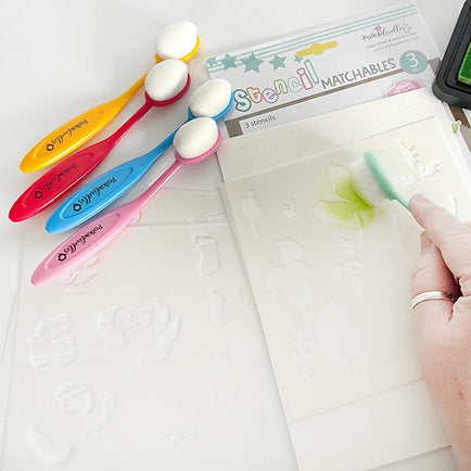 Polkadoodles - Ink Blending Stencil Brushes - 5 pack