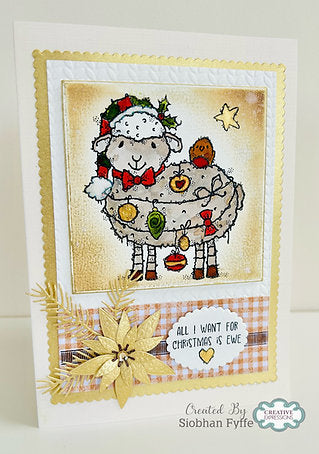 Creative Expressions - Woodware - Clear Stamps - A6 - Woodware - Françoise Read - Ewe Christmas