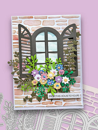 Polkadoodles - A5 - 6 x 8 Stencil - Brick / Stone / Wall