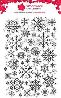 Creative Expressions - Woodware - Clear Stamps - A6 - Woodware - Françoise Read - Snowflake Shower