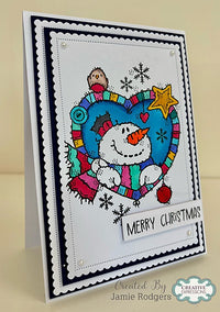 Creative Expressions - Woodware - Clear Stamps - A6 - Woodware - Françoise Read - Snowman Heart