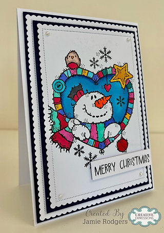 Creative Expressions - Woodware - Clear Stamps - A6 - Woodware - Françoise Read - Snowman Heart