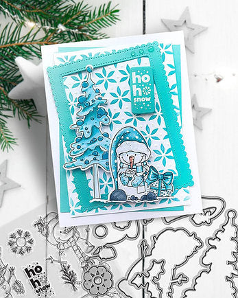 Polkadoodles - Clear Polymer Stamp Set - A5 - Ho Ho Ho Snowmen (stamps only)