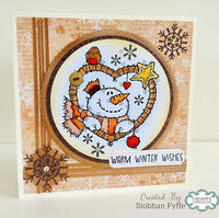 Creative Expressions - Woodware - Clear Stamps - A6 - Woodware - Françoise Read - Snowman Heart