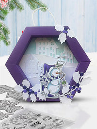 Polkadoodles - Clear Polymer Stamp Set - A5 - Ho Ho Ho Snowmen (stamps only)