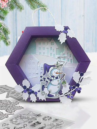 Polkadoodles - Clear Polymer Stamp Set - A5 - Ho Ho Ho Snowmen (stamps only)