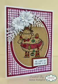 Creative Expressions - Woodware - Clear Stamps - A6 - Woodware - Françoise Read - Ewe Christmas