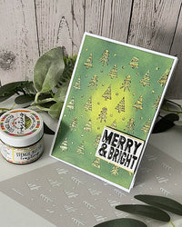 Polkadoodles - 6 x 6 Stencil - Cute Christmas Trees