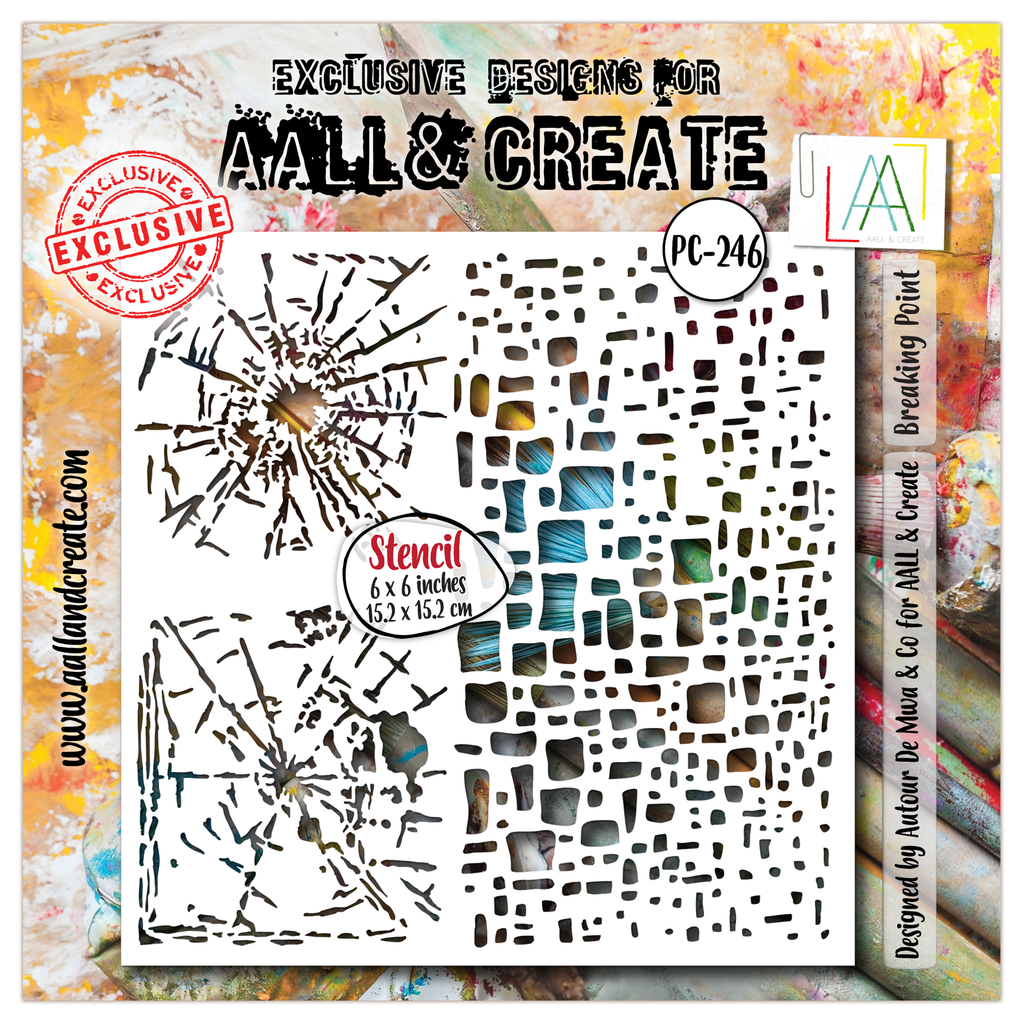 AALL & Create - Stencil - 6x6 - Autour De Mwa - PC-246 - Breaking Point