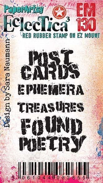 PaperArtsy - Eclectica Mini 130 - Sara Naumann - Rubber Cling Mounted Stamp Set