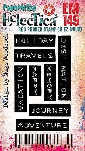 PaperArtsy - Mags Woodcock Mini 149 - Rubber Cling Mounted Stamp Set - PREORDER