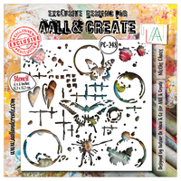 AALL & Create - Stencil - 6x6 - Autour De Mwa - PC-248 - Moths Chaos